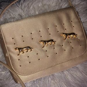 Gold Leopard Shoulder bag